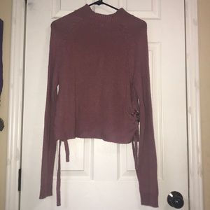 Cropped turtle neck sweater